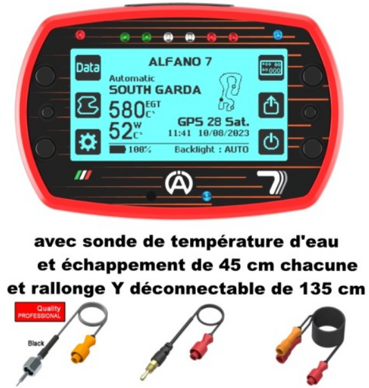 ALFANO 7 2T PACK 4 ALFANO 7 2T (2 températures) avec sonde d'eau, sonde échappement et rallonge Y